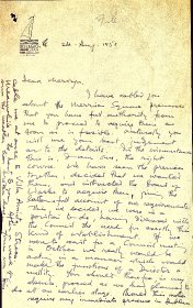 Letter (handwritten) from Seán Ó Faoláin, Arts Council Director to the Arts Council